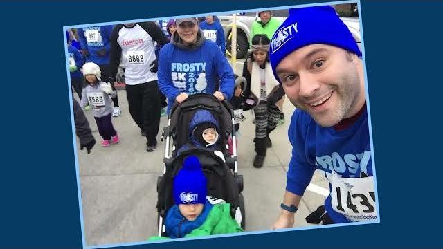 Selfie of man running a 5 K